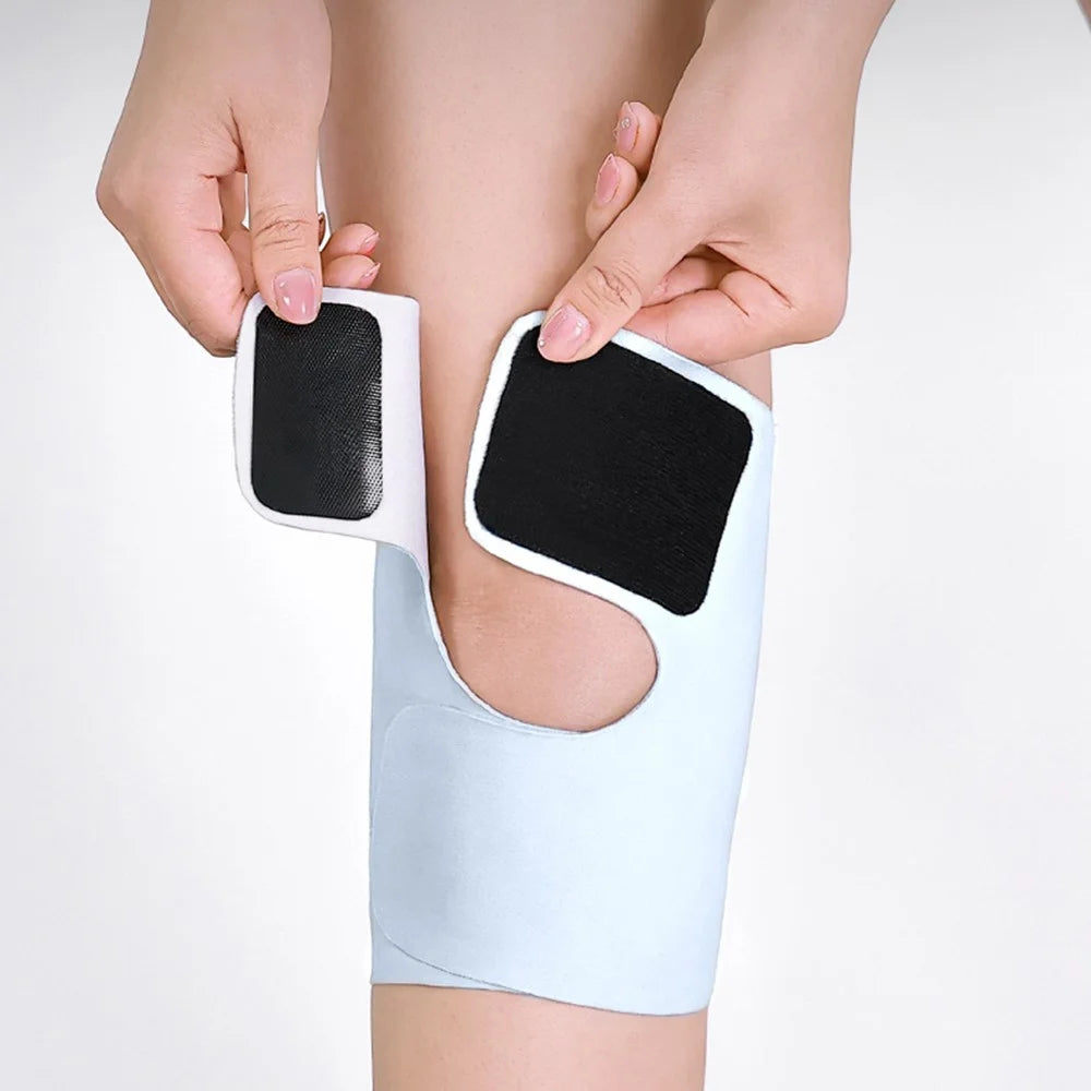 GOLOVEJOY HX42 1 Pair Sports Knee Brace Fishbone Support Breathable Compression Knee Sleeve for Running Gym - Black  /  S / M - 5