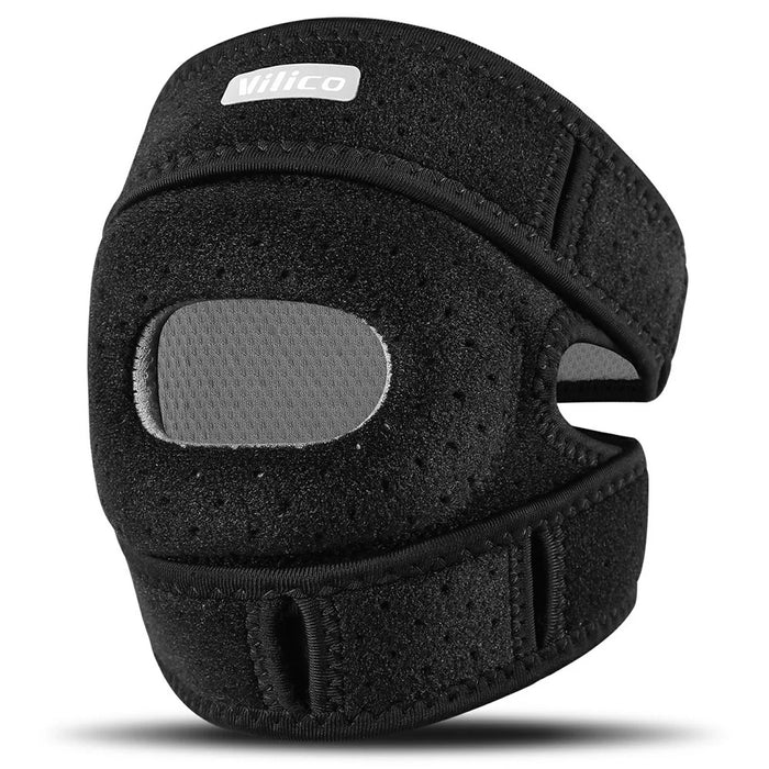VILICO AB169 1Pc Professional Knee Brace for Running Jumping Rope Joint Support Patellar Strap Compression Wrap - Black  /  Grey - 1