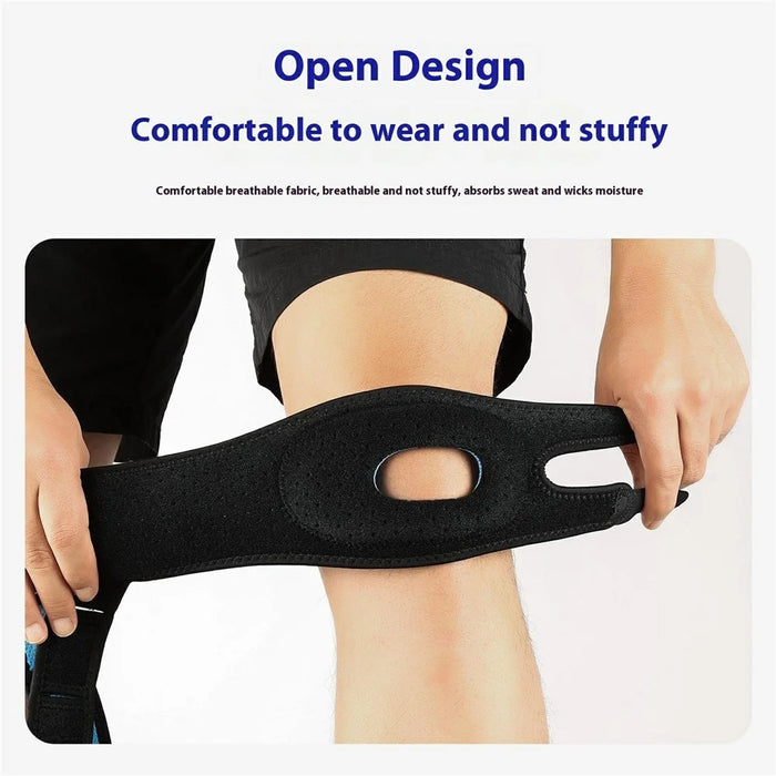 VILICO AB169 1Pc Professional Knee Brace for Running Jumping Rope Joint Support Patellar Strap Compression Wrap - Black  /  Grey - 3