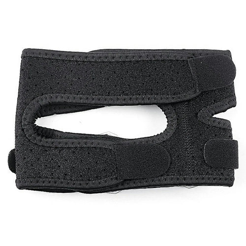 125 1Pc Double Knee Strap Patella Support Brace Adjustable Compression for Sports / Running / Gym - Black / S - 1