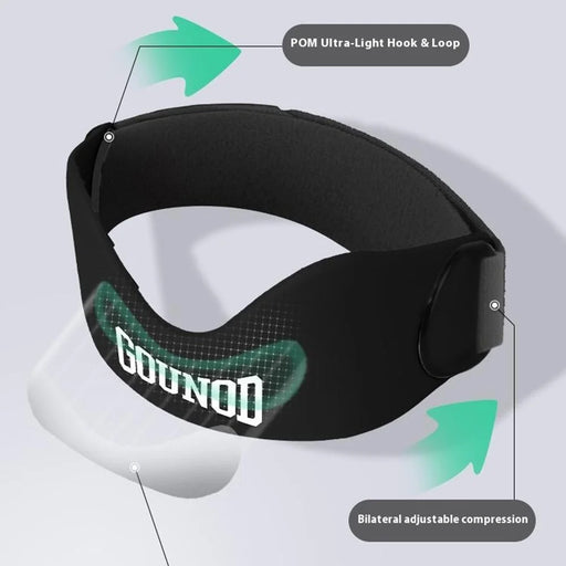 GOUNOD BGD001 1 Pair Professional Patellar Strap for Basketball Running Sports Silicone Knee Support - Black - 2