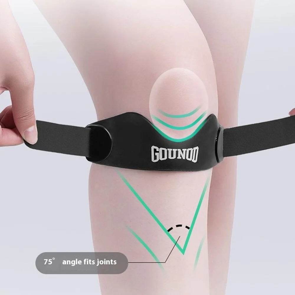 GOUNOD BGD001 1 Pair Professional Patellar Strap for Basketball Running Sports Silicone Knee Support - Black - 4
