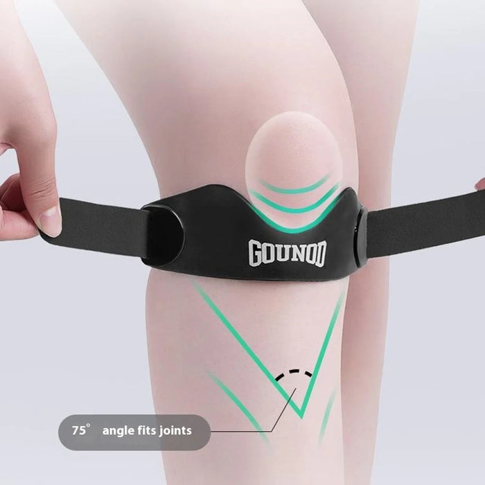 GOUNOD BGD001 1 Pair Professional Patellar Strap for Basketball Running Sports Silicone Knee Support - Black - 4
