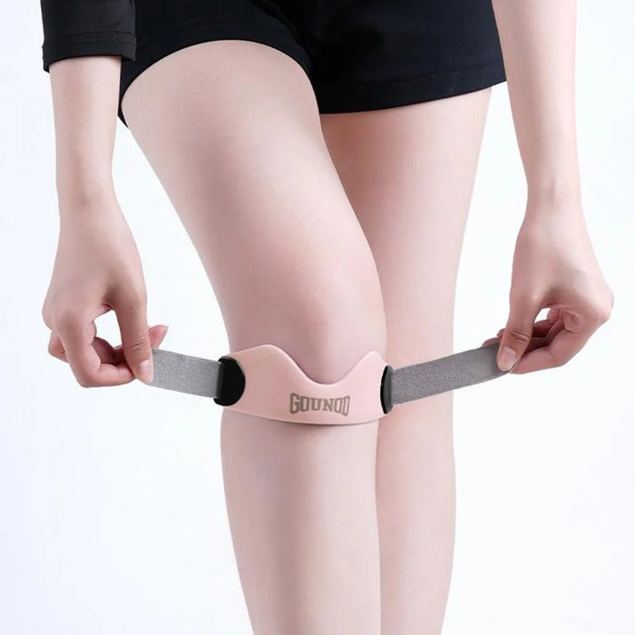 GOUNOD BGD001 1 Pair Professional Patellar Strap for Basketball Running Sports Silicone Knee Support - Black - 6