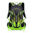 ANMEILU 1031A 20L Outdoor Sports Night Cycling Reflective Backpack 210D Nylon Waterproof Ultra Light Helmet Shoulder Bag - Black/Green - 1