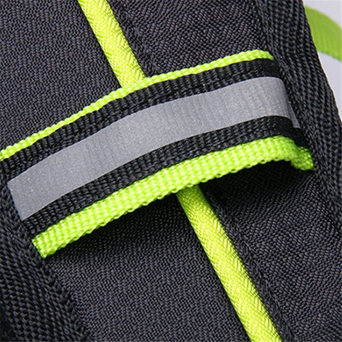 ANMEILU 1031A 20L Outdoor Sports Night Cycling Reflective Backpack 210D Nylon Waterproof Ultra Light Helmet Shoulder Bag - Black/Green - 4
