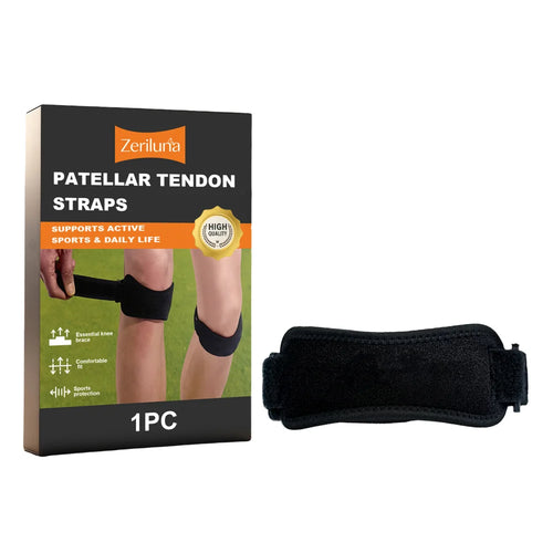 ZERILUNA 1Pc Adjustable Breathable Patellar Tendon Brace for Running Fitness Hiking Knee Support - 1Pc - 1