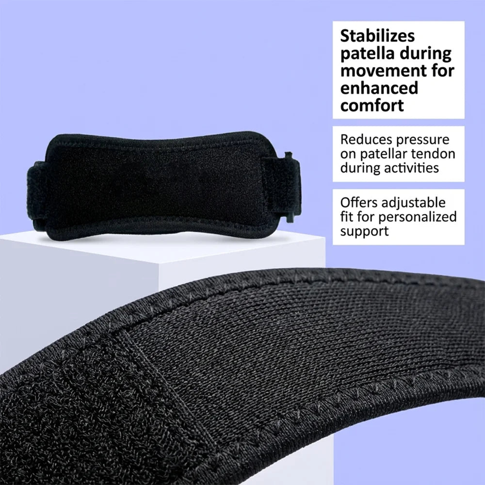 ZERILUNA 1Pc Adjustable Breathable Patellar Tendon Brace for Running Fitness Hiking Knee Support - 1Pc - 6