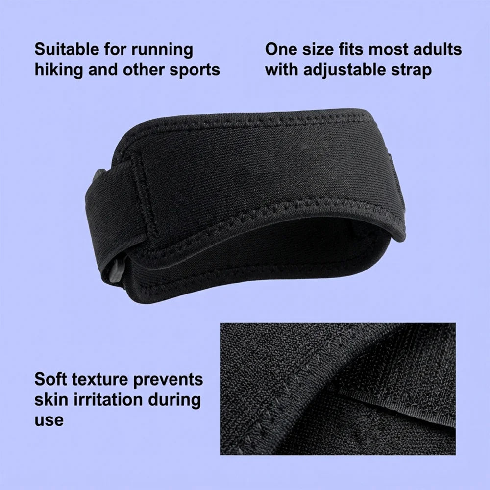 ZERILUNA 1Pc Adjustable Breathable Patellar Tendon Brace for Running Fitness Hiking Knee Support - 1Pc - 7