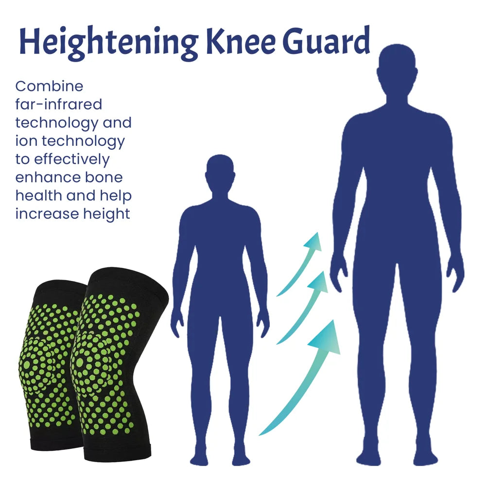 HOUKEA 1 Pair Far Infrared Titanium Ion Knee Guard Mugwort Extract Joint Support Knee Brace for Outdoor Sports - 1 Pair - 4