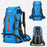 65L Hiking Backpack Large Capacity Water Resistant Camping Bag Multi Functional Travel Backpack - Baby Blue - 2