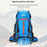 65L Hiking Backpack Large Capacity Water Resistant Camping Bag Multi Functional Travel Backpack - Baby Blue - 3