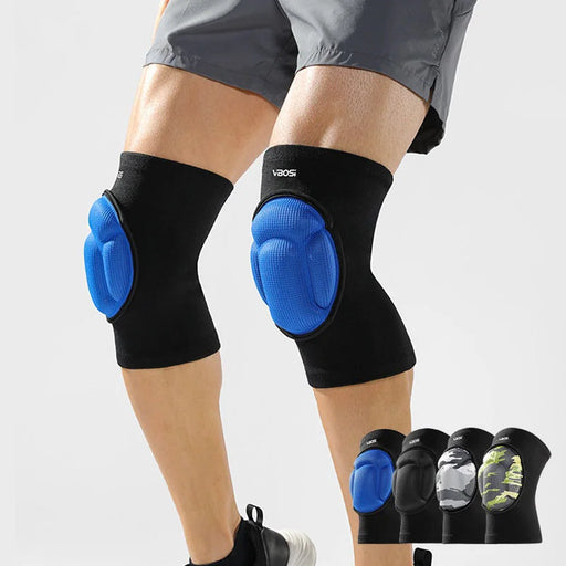 VBOSI 0977V 1 Pair Sports Knee Pads Shock Absorbing Outdoor Protective Gear for Cycling Dance Yoga - M Black - 2