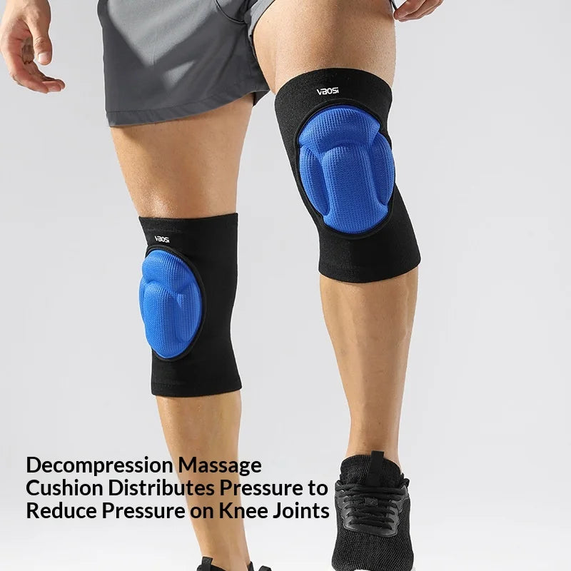 VBOSI 0977V 1 Pair Sports Knee Pads Shock Absorbing Outdoor Protective Gear for Cycling Dance Yoga - M Black - 3