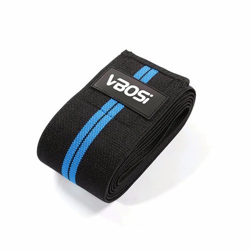 VBOSI 6324V 1Pc Knee Support Wrap Strap 8x200cm Adjustable Magic Tape Compression Band for Running Cycling Fitness - Blue - 1