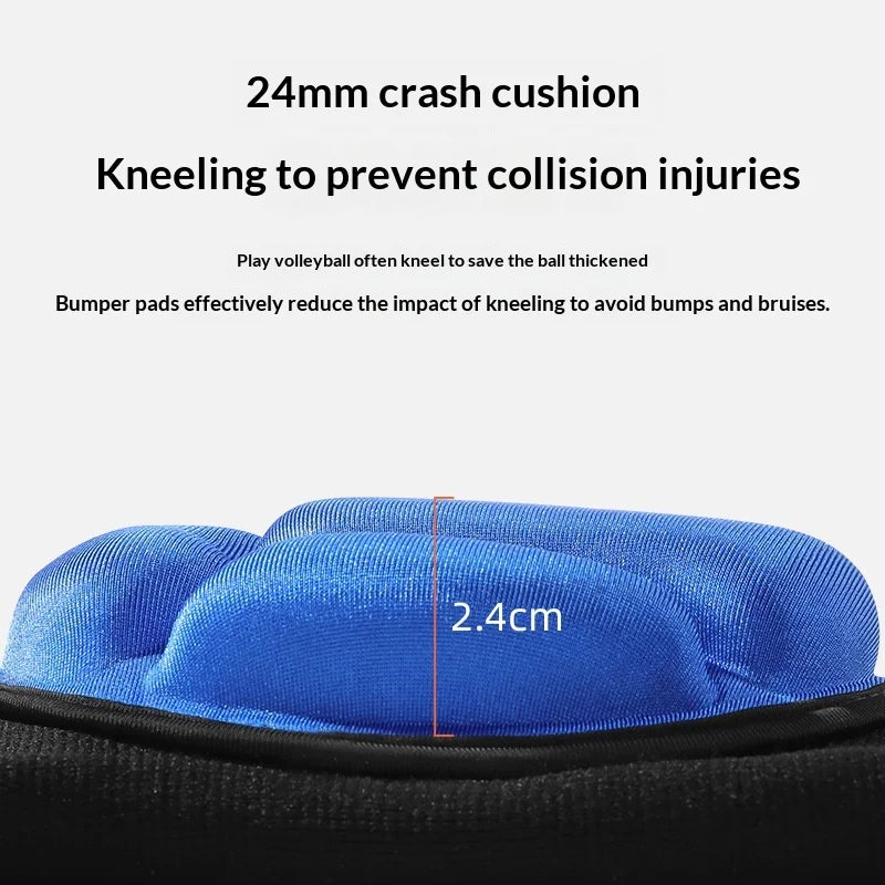 VBOSI 9877V 1 Pair Knee Pads 24mm Thick Foam Sports Knee Brace for Volleyball Basketball Climbing - M/Black - 4