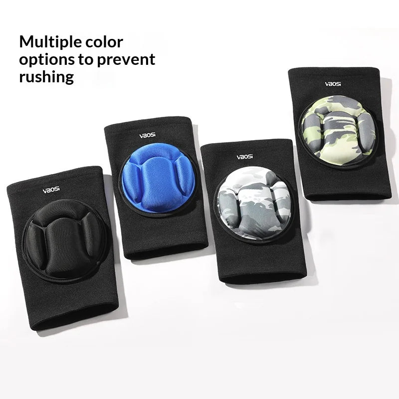 VBOSI 9877V 1 Pair Knee Pads 24mm Thick Foam Sports Knee Brace for Volleyball Basketball Climbing - M/Black - 5