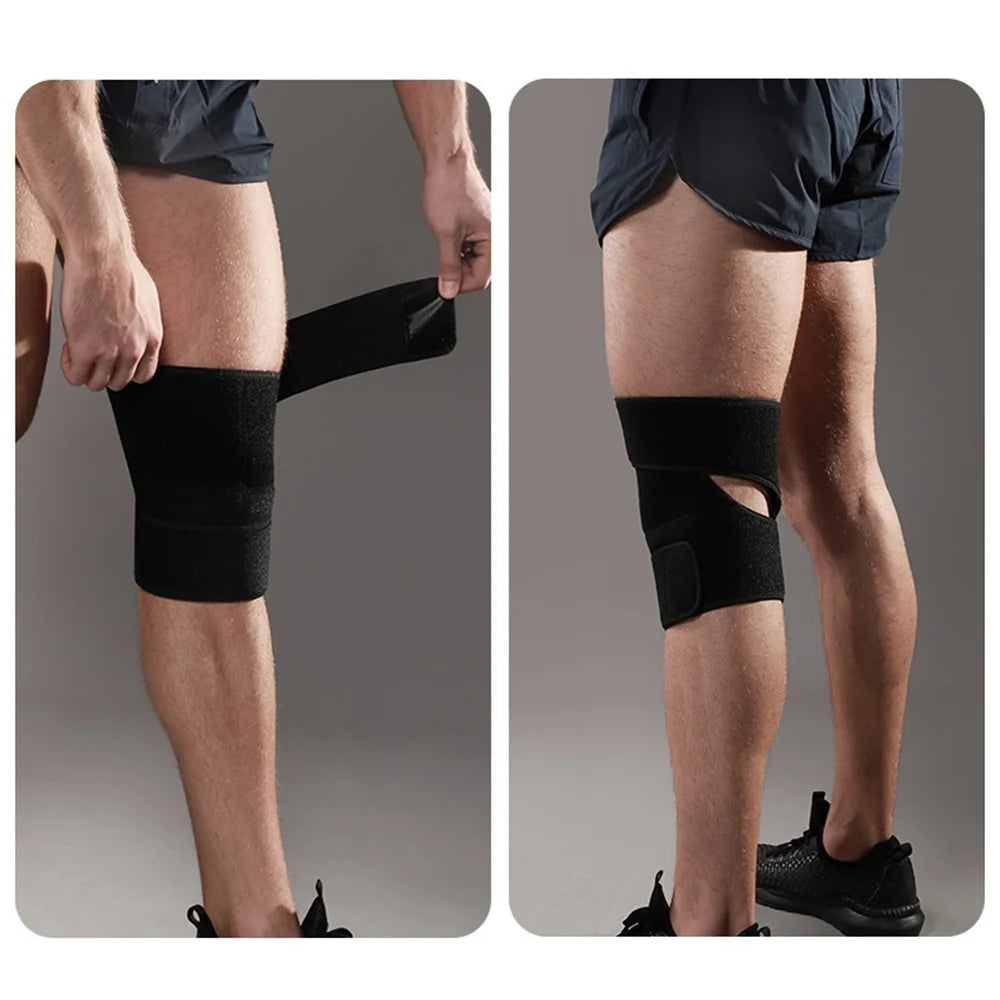 VBOSI 6238V 1Pc Adjustable Knee Brace for Basketball Badminton Tennis Sports Compression Knee Support - Black - 6