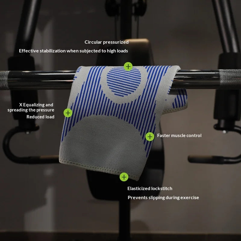 VBOSI 4777V 1Pc Knee Support 3D Knitted Breathable Compression Knee Brace for Running Cycling Basketball - M/Gray - 4
