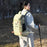FREE KNIGHT FK0398 40L Outdoor Travel Climbing Hiking Bag Oxford Cloth Backpack with Rain Cover - Light Green - 3