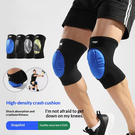 VBOSI 8877V 1 Pair Knee Pads 1.5cm Thick Foam Shockproof Sports Protective Gear for Cycling Yoga Volleyball - M|Black (Pair) - 2