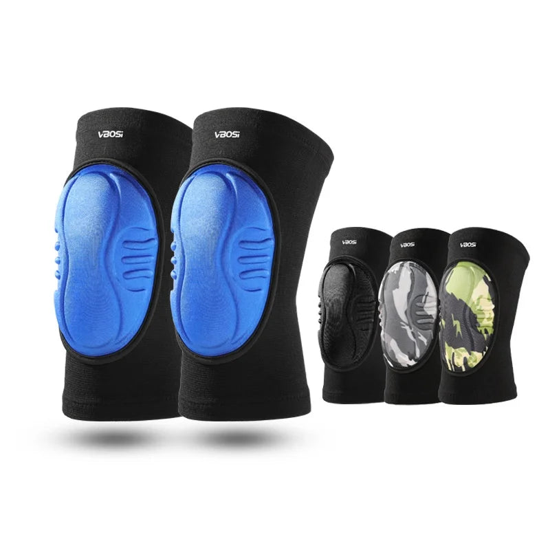 VBOSI 8877V 1 Pair Knee Pads 1.5cm Thick Foam Shockproof Sports Protective Gear for Cycling Yoga Volleyball - M|Black (Pair) - 6