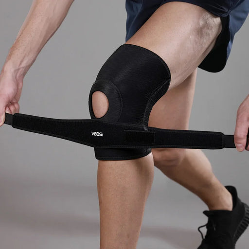 VBOSI 1138V 1Pc Sports Knee Pad Shock Absorption Meniscus Protection Knee Brace for Basketball Running Cycling - Black - 2