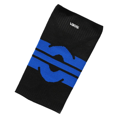 VBOSI 0877V 1Pc 3D Knitting Knee Support Breathable Anti-slip Sports Knee Brace for Tennis Running - M/Black Blue - 1