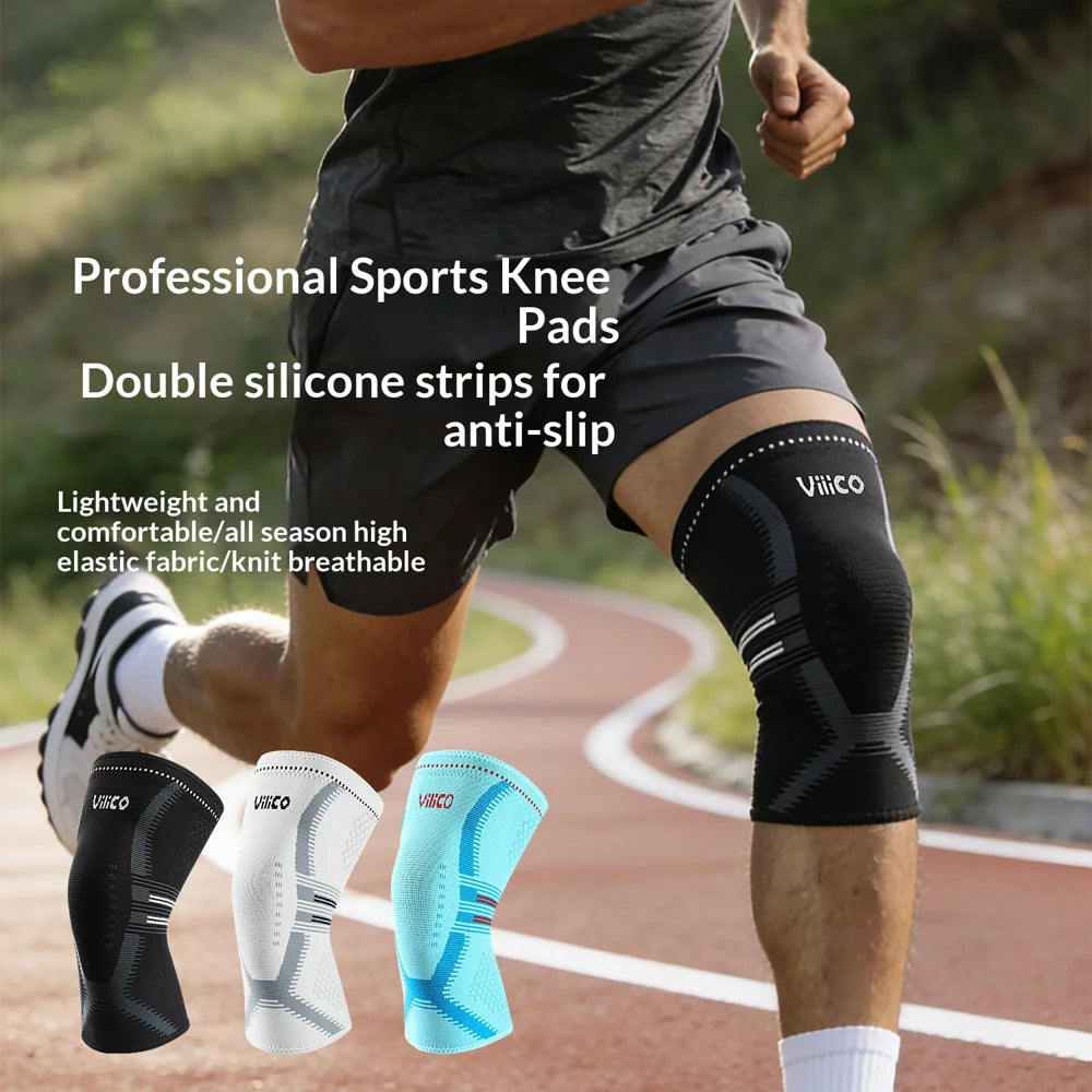 VILICO AB207 1Pc Knee Support Brace Anti-Slip Knee Sleeve for Basketball Football Running Marathon - M/Black - 4