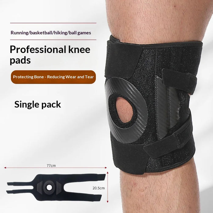 7933 1Pc Knee Brace 4 Spring Support Patella Stabilization Protection Knee Pad for Basketball Running - Color Bag Packaging - 2
