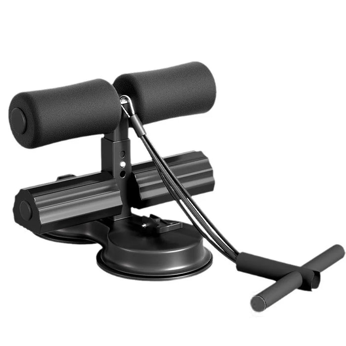 Sit Up Assistant Bar Home Gym Equipment 3-Level Height Adjustable Suction Cup Abdominal Trainer - Black - 1