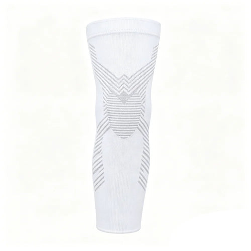 ZERILUNA 1Pc Knee Support Sleeve Moisture Wicking X-type Compression Brace for Running Basketball Fitness - White L - 1