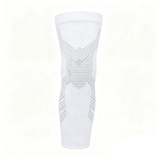 ZERILUNA 1Pc Knee Support Sleeve Moisture Wicking X-type Compression Brace for Running Basketball Fitness - White L - 1