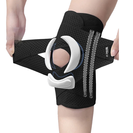 VILICO AB003 1Pc Breathable Knee Brace Sports Patella Support Pad for Running Cycling Hiking - S/Black - 1