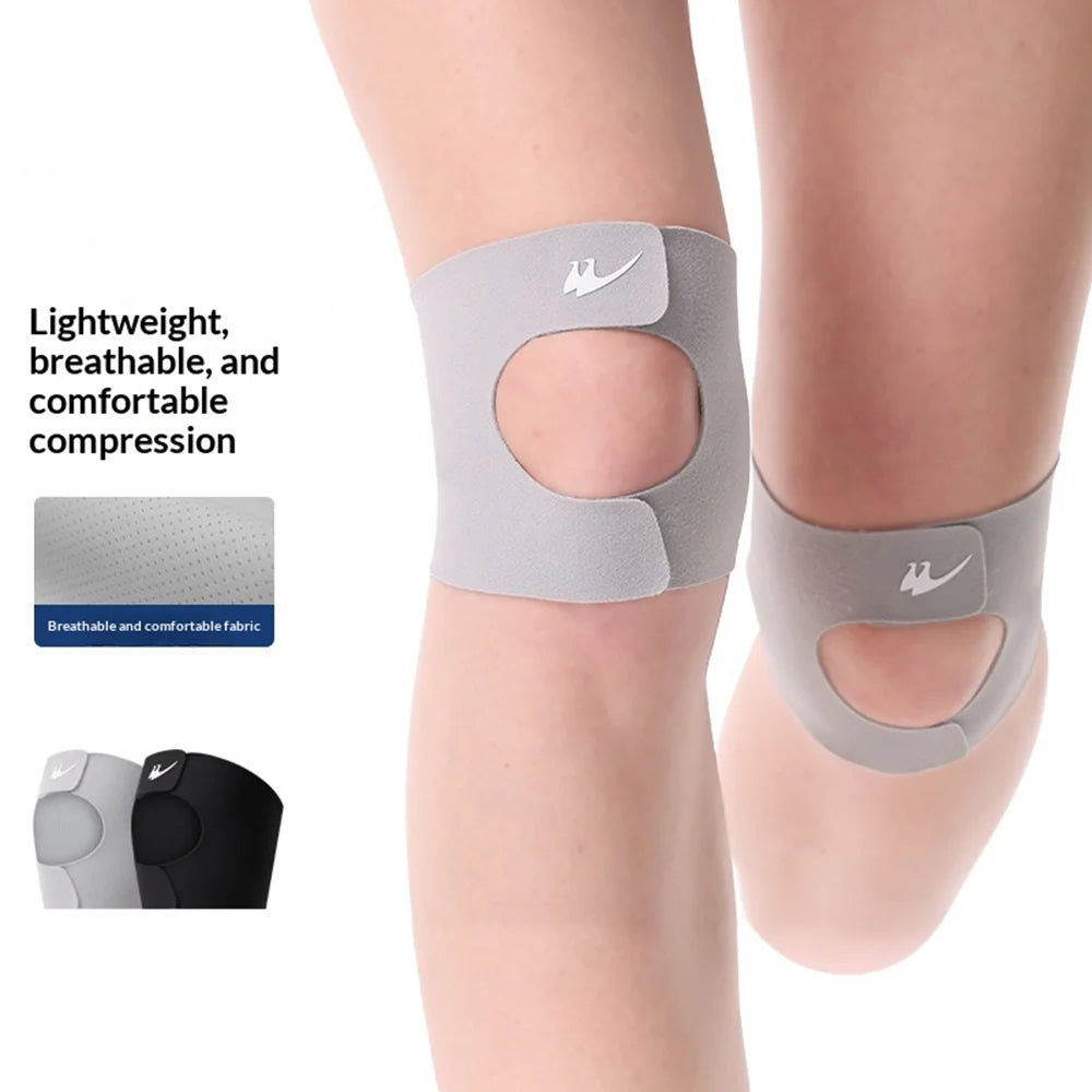 1Pc Anti-slip Knee Sleeve Ultra Thin Summer Knee Support for Running Badminton Sports - Black/L - 3