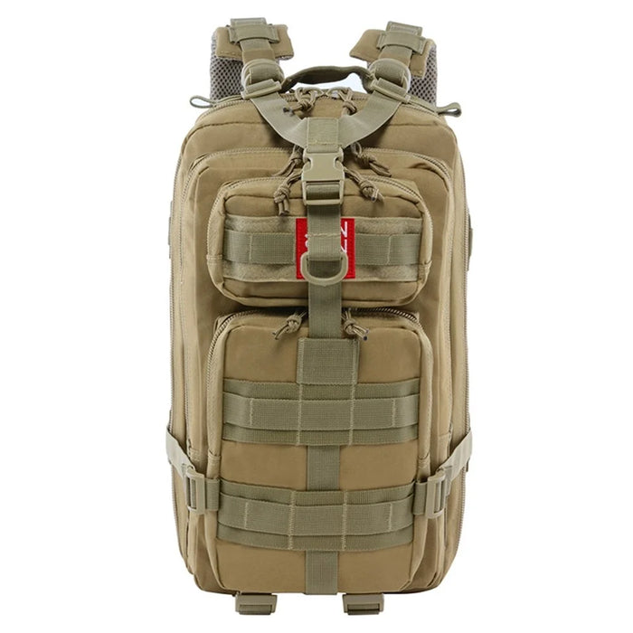 JUNSUNMAY J002 Large Hiking Backpack 30L Waterproof Bag Daypack Molle Shoulders Backpack for Outdoor Sports Camping Travel - Khaki - 7