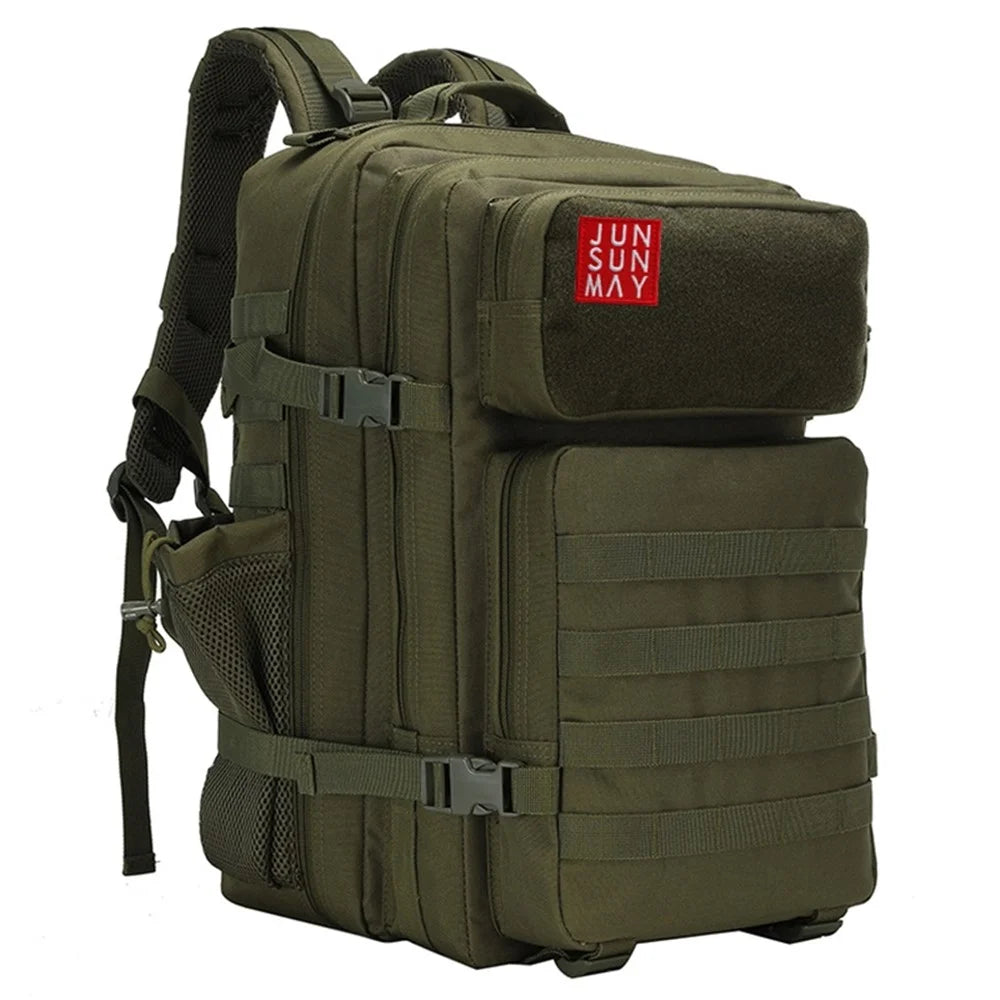 JSM J004 45L Multipurpose Hiking Trekking Rucksack Waterproof Large Military Tactical Backpack Outdoor Army Assault Pack - Army Green - 1