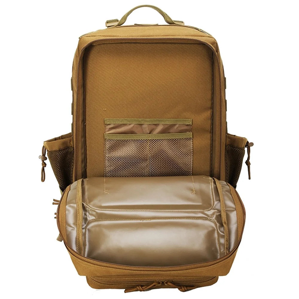 JSM J004 45L Multipurpose Hiking Trekking Rucksack Waterproof Large Military Tactical Backpack Outdoor Army Assault Pack - Army Green - 2