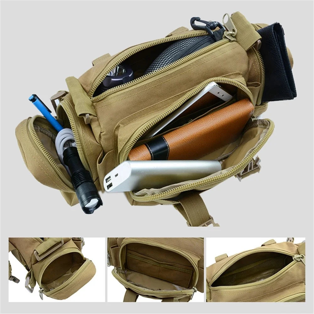JSM J008 10L Sports Outdoor Waist Pack Molle Tactical Sling Bag Waterproof Hiking Fanny Pack - 3