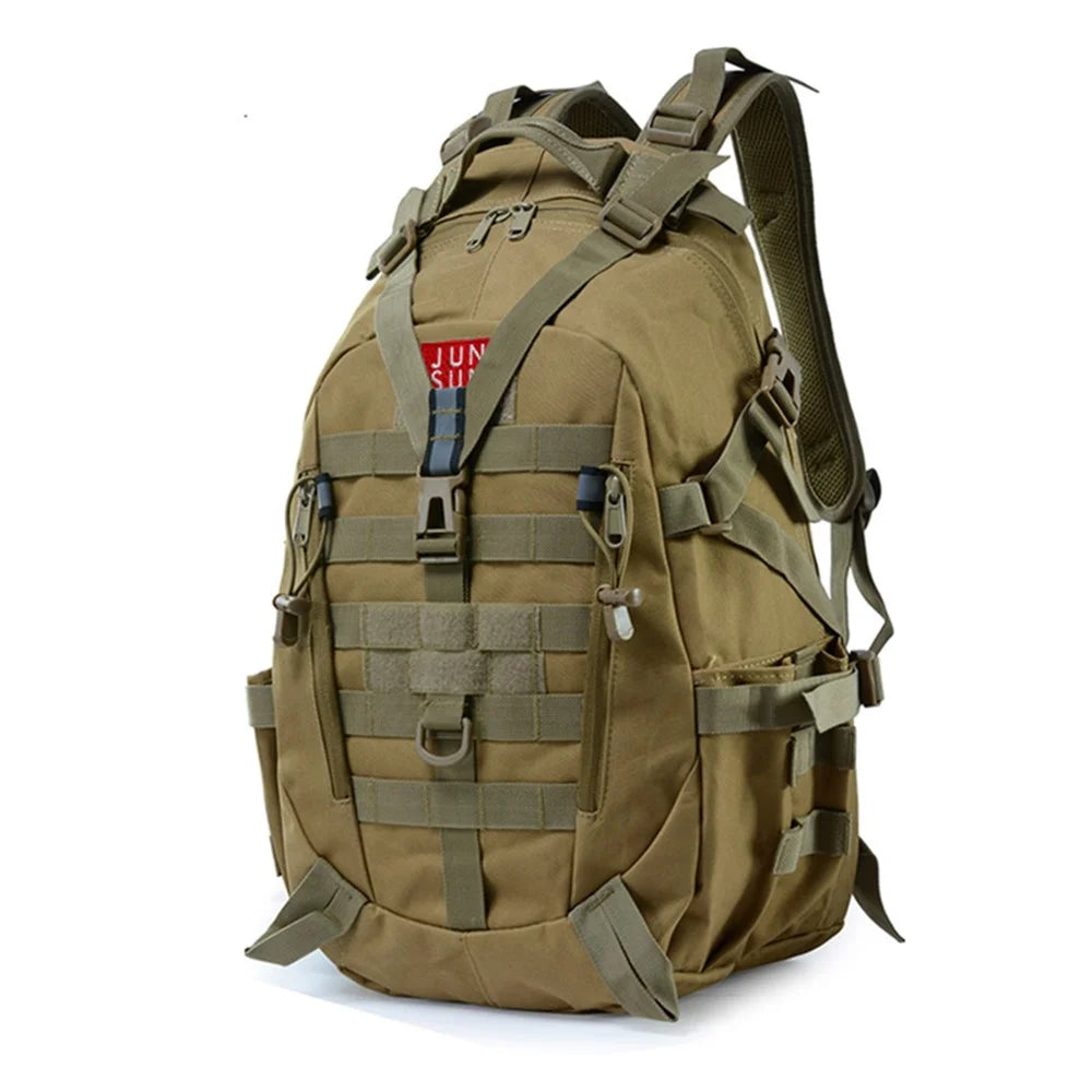JUNSUNMAY J012 25L Large Capacity Camouflage Backpack Night Reflective Outdoor Sports Molle Military Shoulder Bag - Khaki - 1