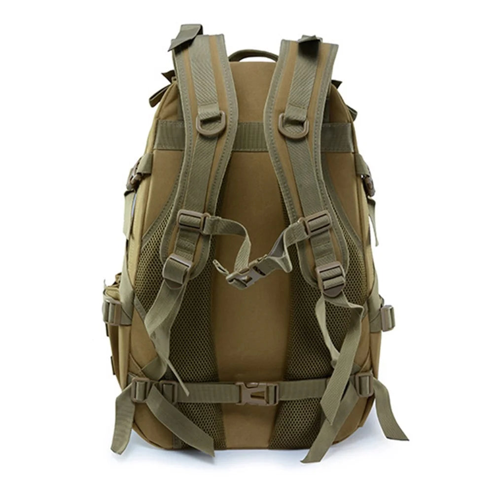 JUNSUNMAY J012 25L Large Capacity Camouflage Backpack Night Reflective Outdoor Sports Molle Military Shoulder Bag - Khaki - 2
