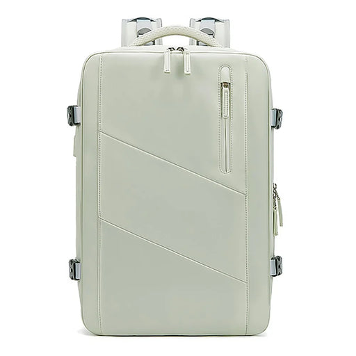OUTWALK Fashionable Style 20-35L Student Backpack Waterproof Extended Shoulder Bag for 16" Laptops - Mint Green - 1