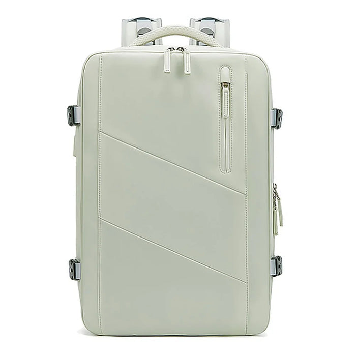 OUTWALK Fashionable Style 20-35L Student Backpack Waterproof Extended Shoulder Bag for 16" Laptops - Mint Green - 1