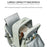 OUTWALK Fashionable Style 20-35L Student Backpack Waterproof Extended Shoulder Bag for 16" Laptops - Mint Green - 3