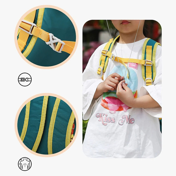 TAIDING 8225 Kids Teens Backpack Travel School Rucksack Nylon+Polyester Shoulder Bag, Size S - Orange - 2