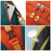 TAIDING 8225 Kids Teens Backpack Travel School Rucksack Nylon+Polyester Shoulder Bag, Size S - Orange - 4