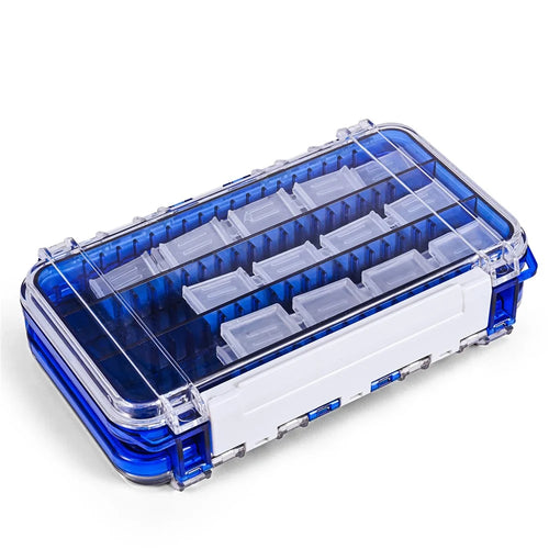 LEO 28237 Fishing Tackle Boxes Waterproof Hooks Storage Organizer Transparent PC Lure Fishing Box - Blue - 1