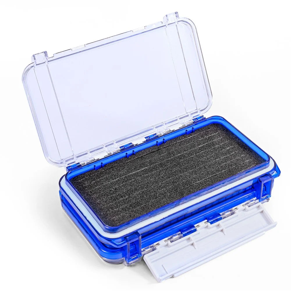 LEO 28237 Fishing Tackle Boxes Waterproof Hooks Storage Organizer Transparent PC Lure Fishing Box - Blue - 3