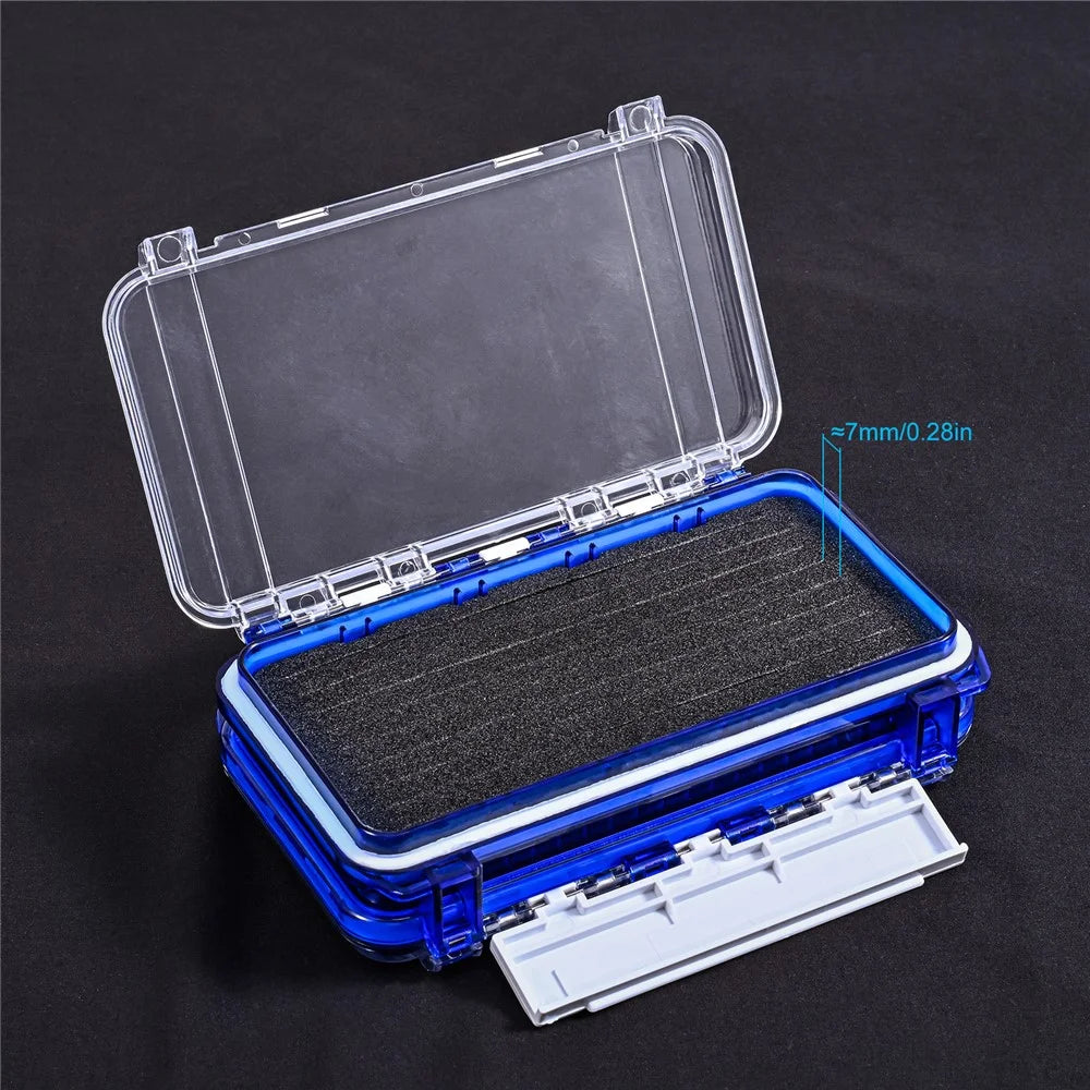 LEO 28237 Fishing Tackle Boxes Waterproof Hooks Storage Organizer Transparent PC Lure Fishing Box - Blue - 4