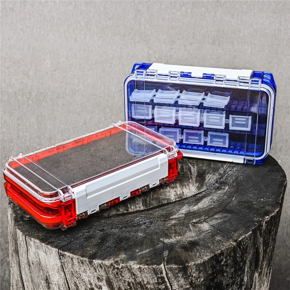 LEO 28237 Fishing Tackle Boxes Waterproof Hooks Storage Organizer Transparent PC Lure Fishing Box - Blue - 7